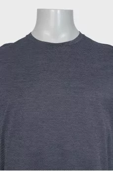 Men's gray striped t-shirt