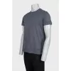 Men's gray striped t-shirt