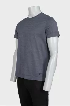 Men's gray striped t-shirt