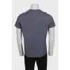Men's gray striped t-shirt