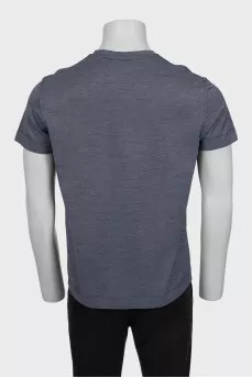 Men's gray striped t-shirt