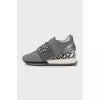 Crystal-embellished slip-on sneakers