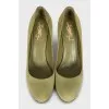 Green suede shoes