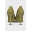 Green suede shoes
