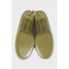 Green suede shoes
