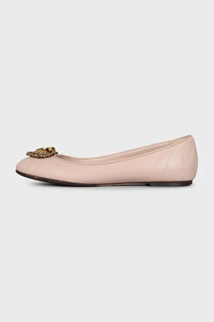 Devotion leather ballet flats
