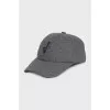 Gray cap with logo on velcro