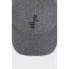 Gray cap with logo on velcro