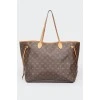 Large leather bag with branded brand coloring
