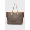 Large leather bag with branded brand coloring