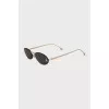 Sunglasses with brand logo on the lenses