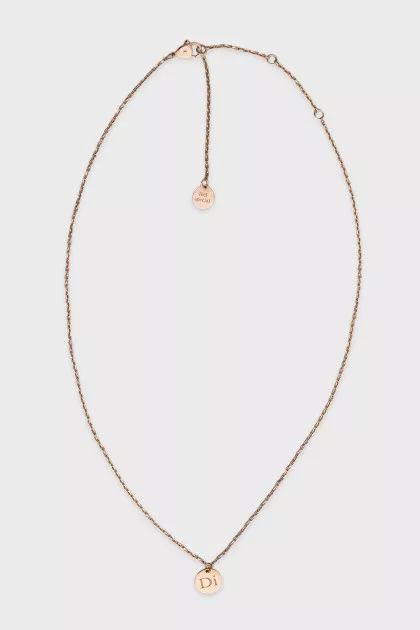 Gold necklace with engraving