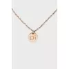 Gold necklace with engraving