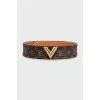 Leather bracelet with signature print