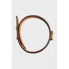 Leather bracelet with signature print