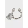 Silver keychain with pendant