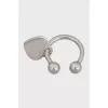 Silver keychain with pendant