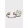 Silver keychain with pendant