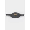Black leather waist bag Marmont Belt Bag