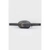 Black leather waist bag Marmont Belt Bag