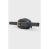 Black leather waist bag Marmont Belt Bag