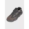 Чоловічі кросівки Yeezy 500 зі шкіри та замші