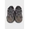 Чоловічі кросівки Yeezy 500 зі шкіри та замші