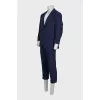 Men's blue suit with wool trousers