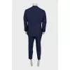 Men's blue suit with wool trousers