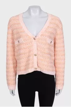 Cropped cardigan with gold buttons