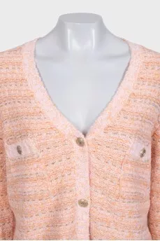Cropped cardigan with gold buttons