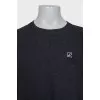 Men's straight-cut T-shirt with embroidered logo
