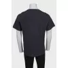 Men's straight-cut T-shirt with embroidered logo