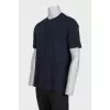 Men's plain straight-cut T-shirt
