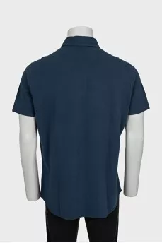 Men's dark blue polo shirt
