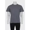 Men's straight gray T-shirt