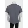 Men's straight gray T-shirt