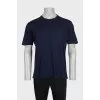 Men's plain blue T-shirt