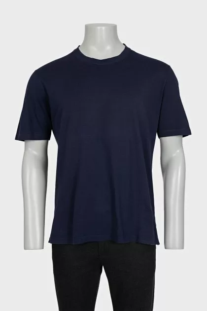 Men's plain blue T-shirt
