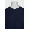 Men's plain blue T-shirt