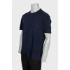 Men's plain blue T-shirt