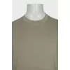 Men's straight green T-shirt