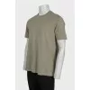 Men's straight green T-shirt