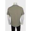 Men's straight green T-shirt