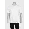 Men's white crew neck t-shirt