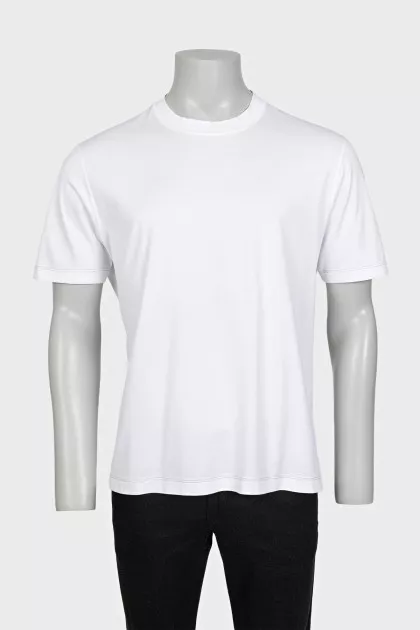 Men's white crew neck t-shirt