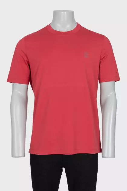 Men's straight-cut T-shirt with logo