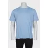 Men's plain blue T-shirt