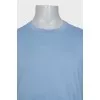 Men's plain blue T-shirt