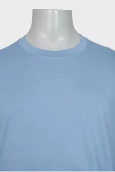Men's plain blue T-shirt